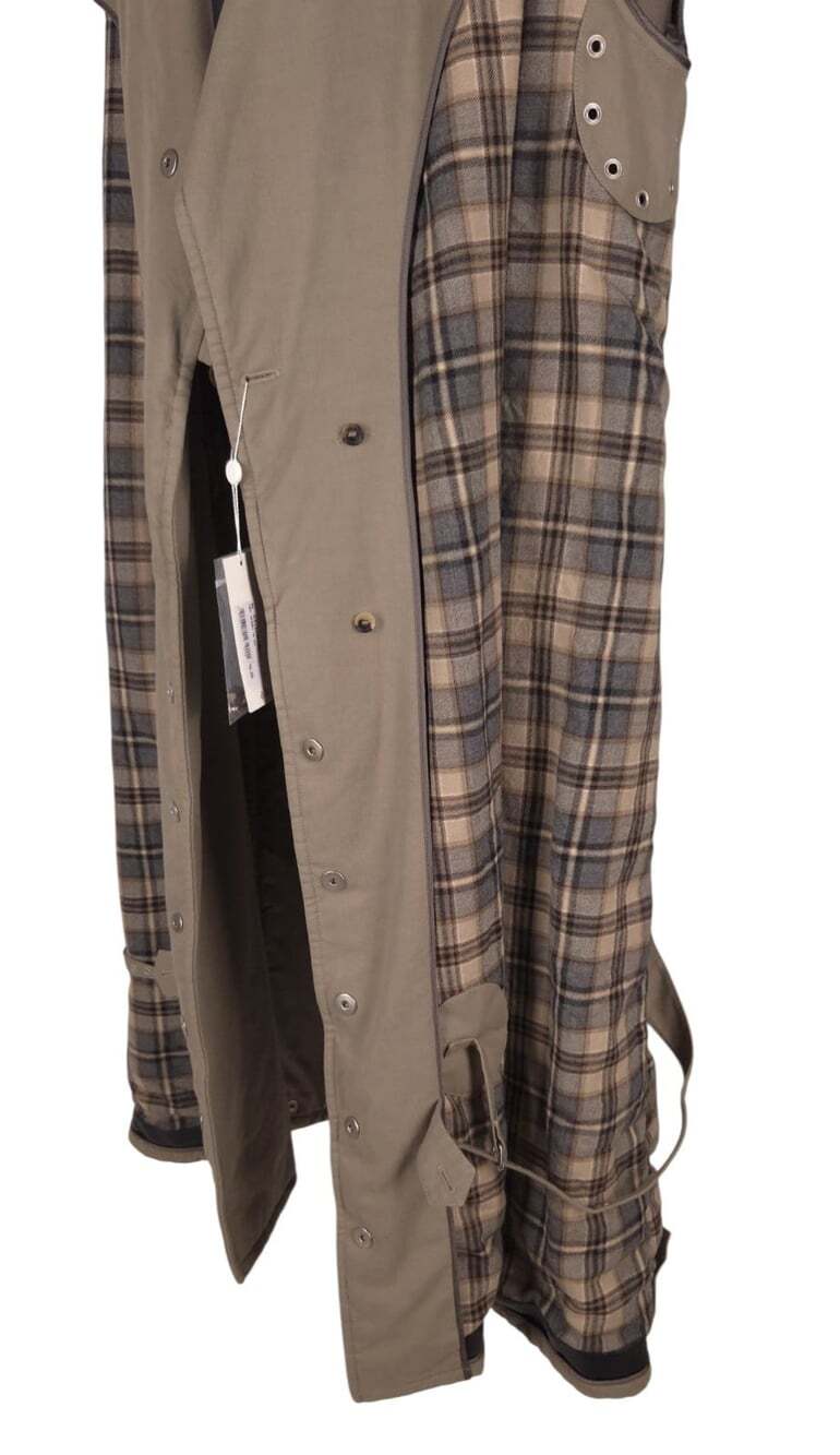 Maison Margiela Reversible Trench Coat US 2 IT 38 Womens Beige Plaid $6929 - Picture 7 of 16
